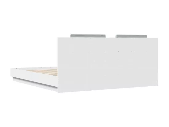 Cadre de lit sans matelas blanc 160x200 cm