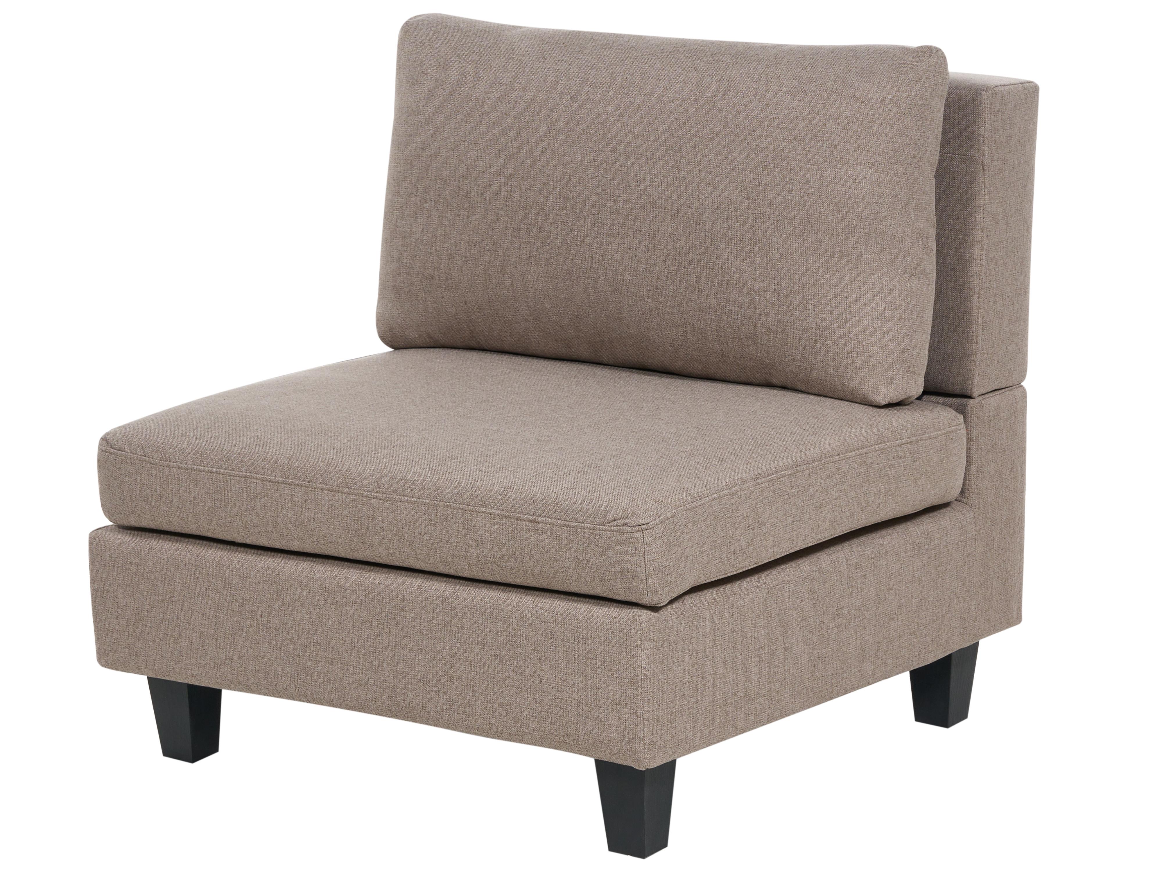 Modulaire U-vormige bank 5-zits UNSTAD Stof Bruin