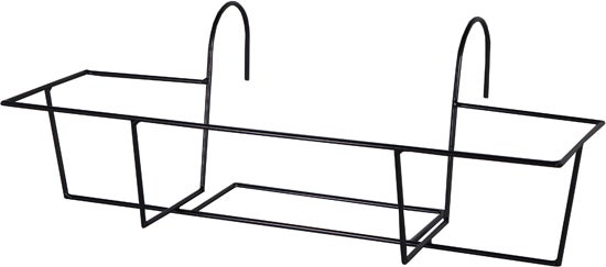 Artstone balkonbak houder Amy L38 H16 cm zwart