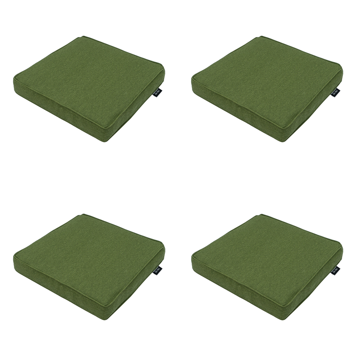 Madison Moss green canvas eco+ Zitkussen - Set van 4