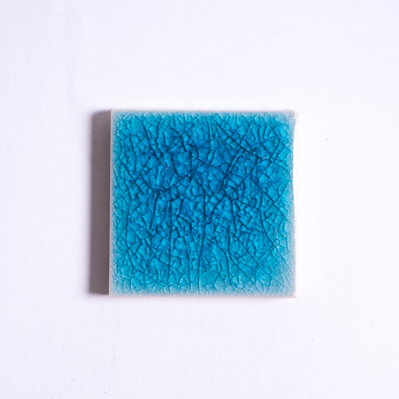 Fliese 'Craquele' kristallblau, L 10 cm, B 10 cm von fischer's lagerhaus