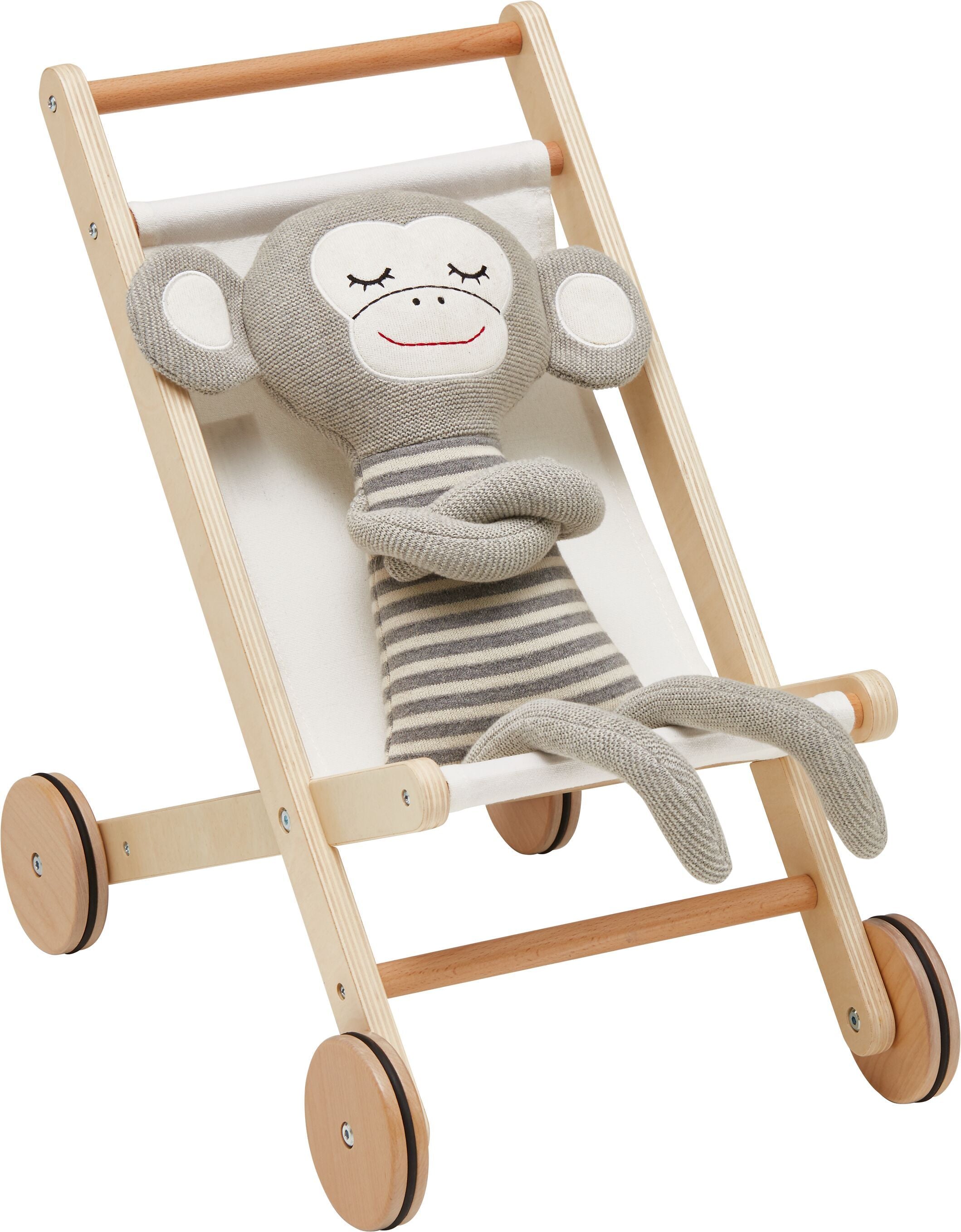LEIRA Puppenwagen - Natur / B: 32.7 cm x T: 46.3 cm x H: 49.0 cm