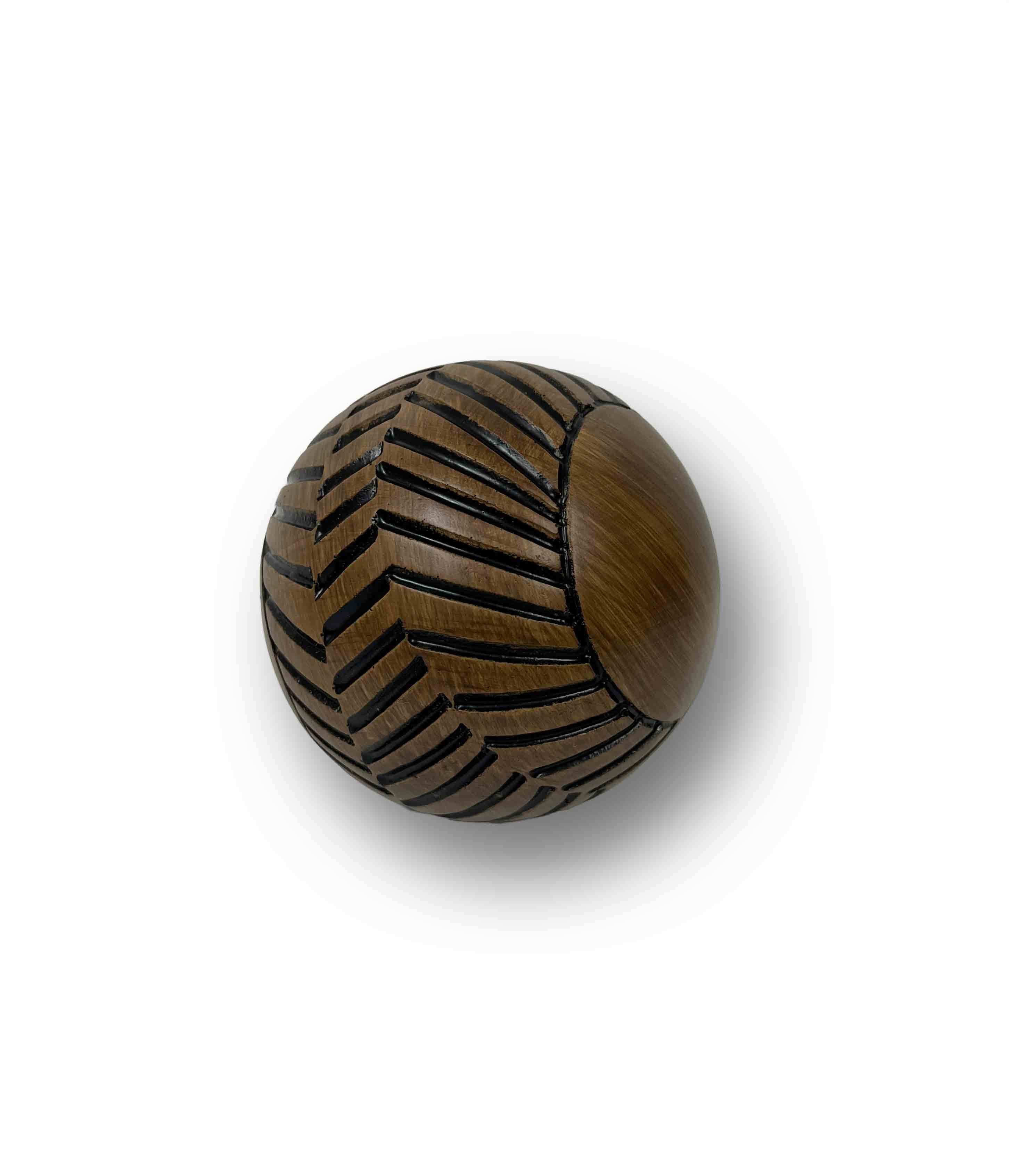 DELHI - Boule déco sculptée | Marron