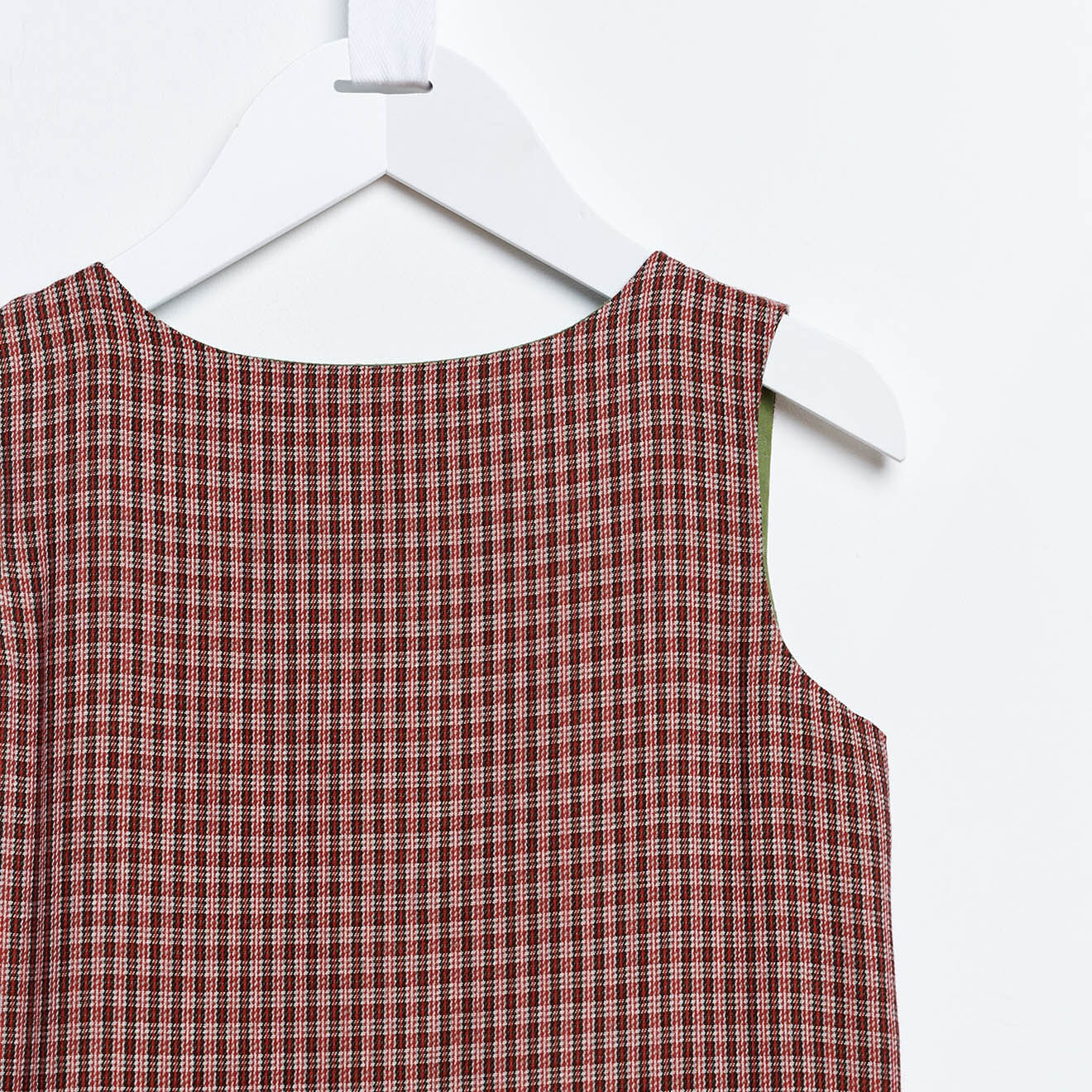 Bellerose Robe Alexie petits carreaux rouge