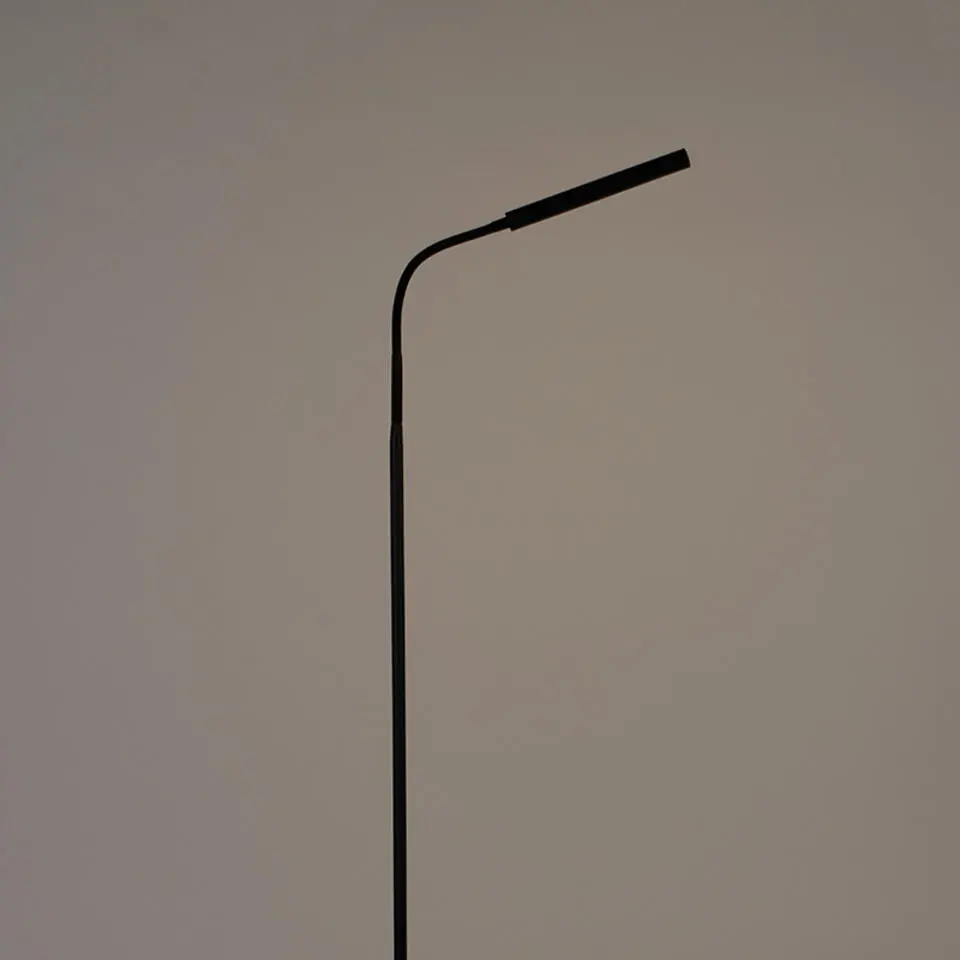Qazqa vloerlampen palka zwart geïntegreerde led