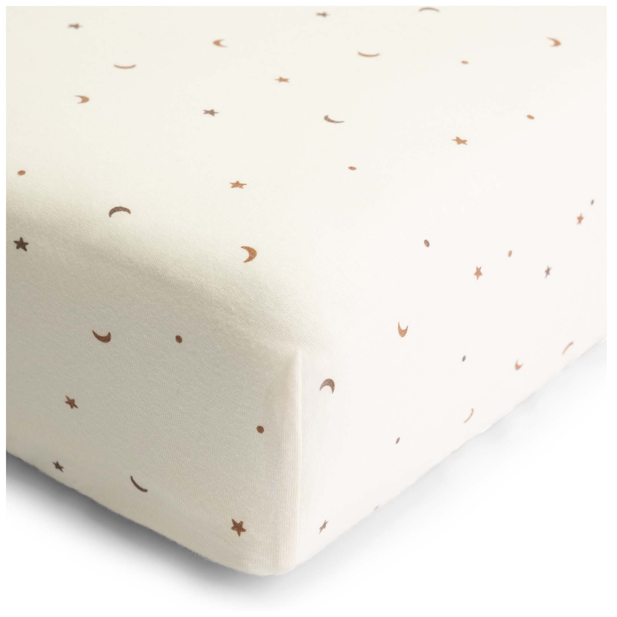 Prénatal ledikant hoeslaken sterren beige