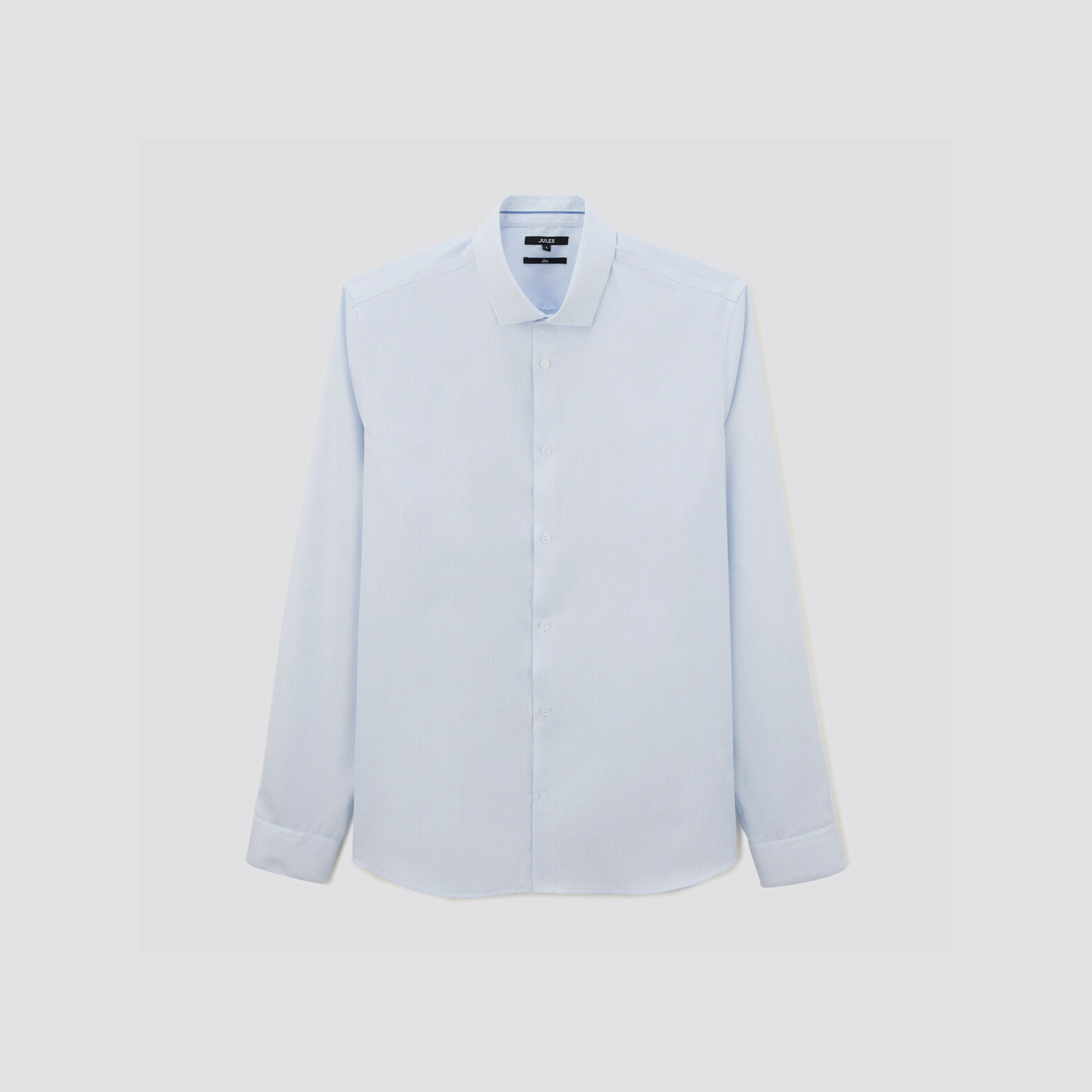 Chemise slim sans repassage rayures coton Blanc