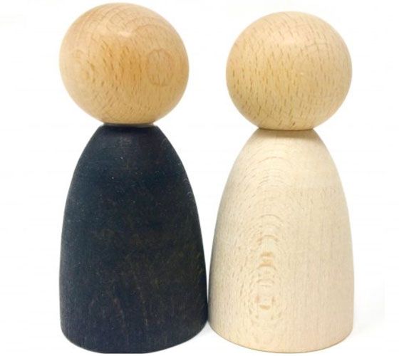 Grapat houten nins® poppetjes volwassen licht (2st)