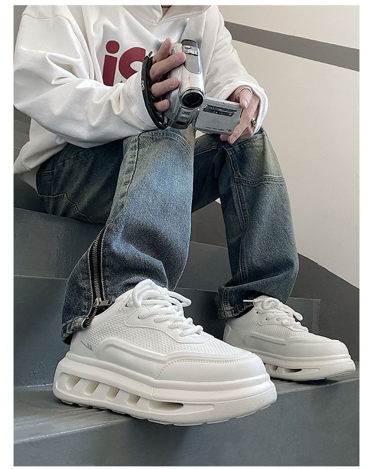 HANO - Applique veter-platform sneakers