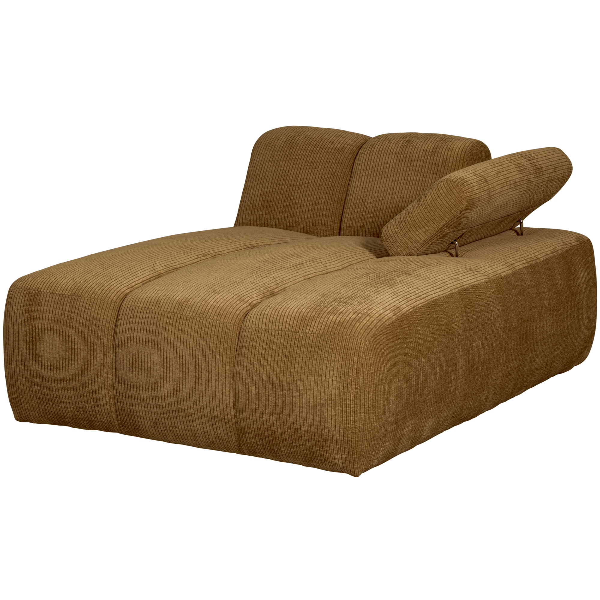 Chaise Longue Mojo Element Mojo Chaise Longue Element Rechts - Geweven Ribstof - Honinggeel