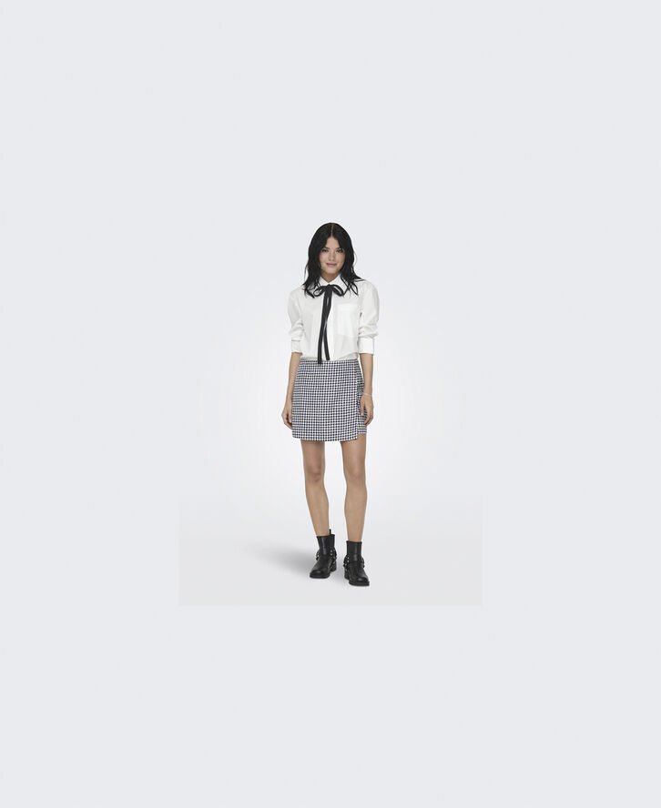 ONLY ONLMOCO CALA LS BOW SHIRT WVN Bright white