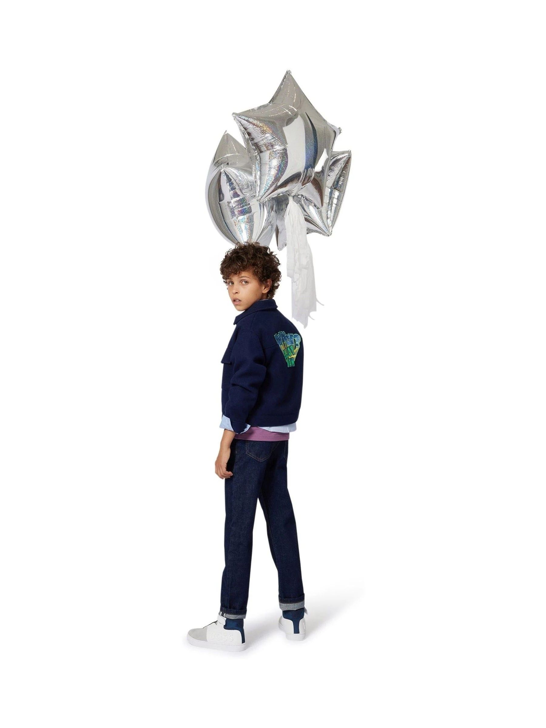 Lichtblauw - HUGO denim jeans met rechte pijpen