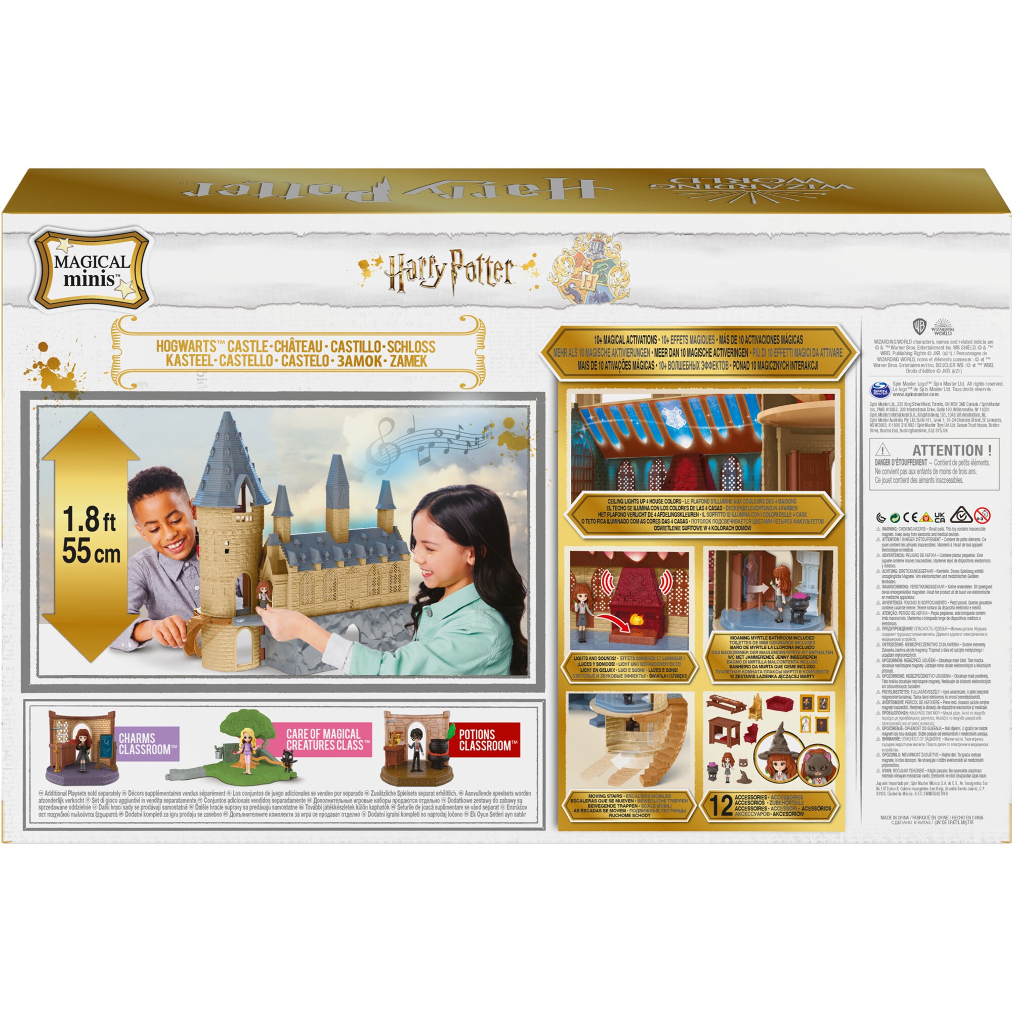 Spin Master Spielfigur Wizarding World Harry Potter - Hogwarts Schloss Spielset mit Licht und Sound