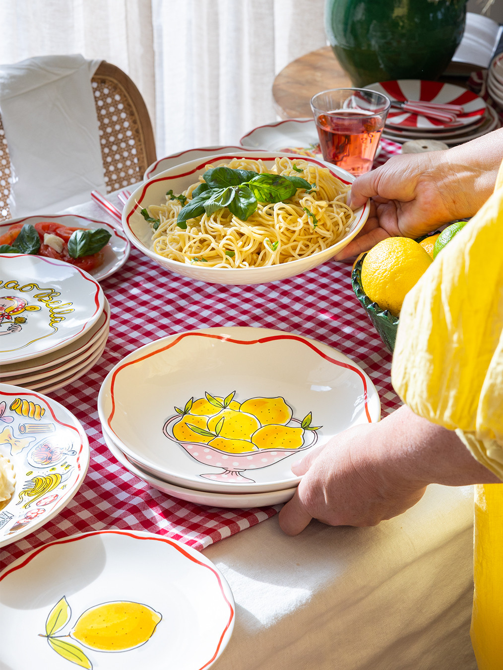 Diep bord 23cm Pasta Citroen