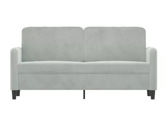 Canapé à 2 places Gris clair 140 cm Velours