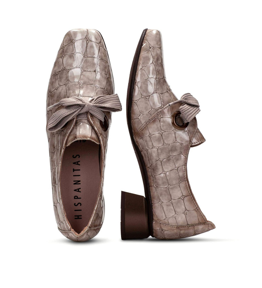 Mocassins de couro Hispanitas Salma Taupe