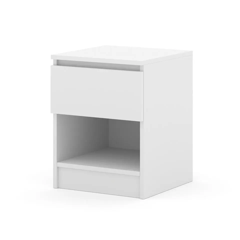 Nachtkastje - Nachtkast Wit - 40 x 40 x 51 cm - 1 lade