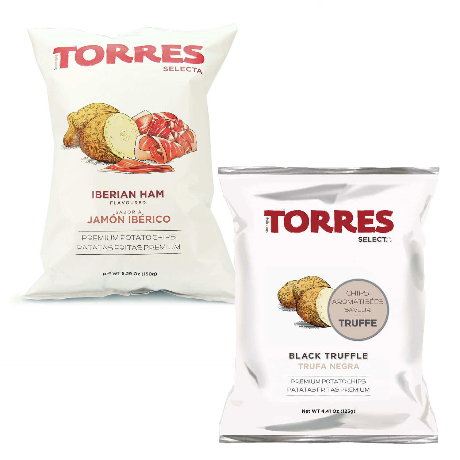 Assortiment de chips aromatisées Patatas Torres