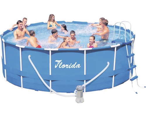 Marimex Frame Pool (Ø 457 cm, 457 x 457 x 122 cm, 16600 l, blauw, incl. ladder)