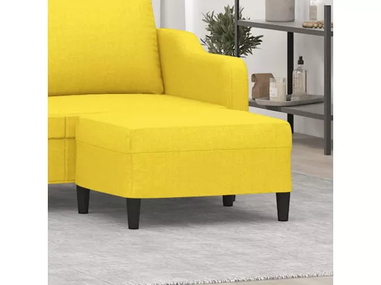 Repose-pied Jaune clair 70x55x41 cm Tissu