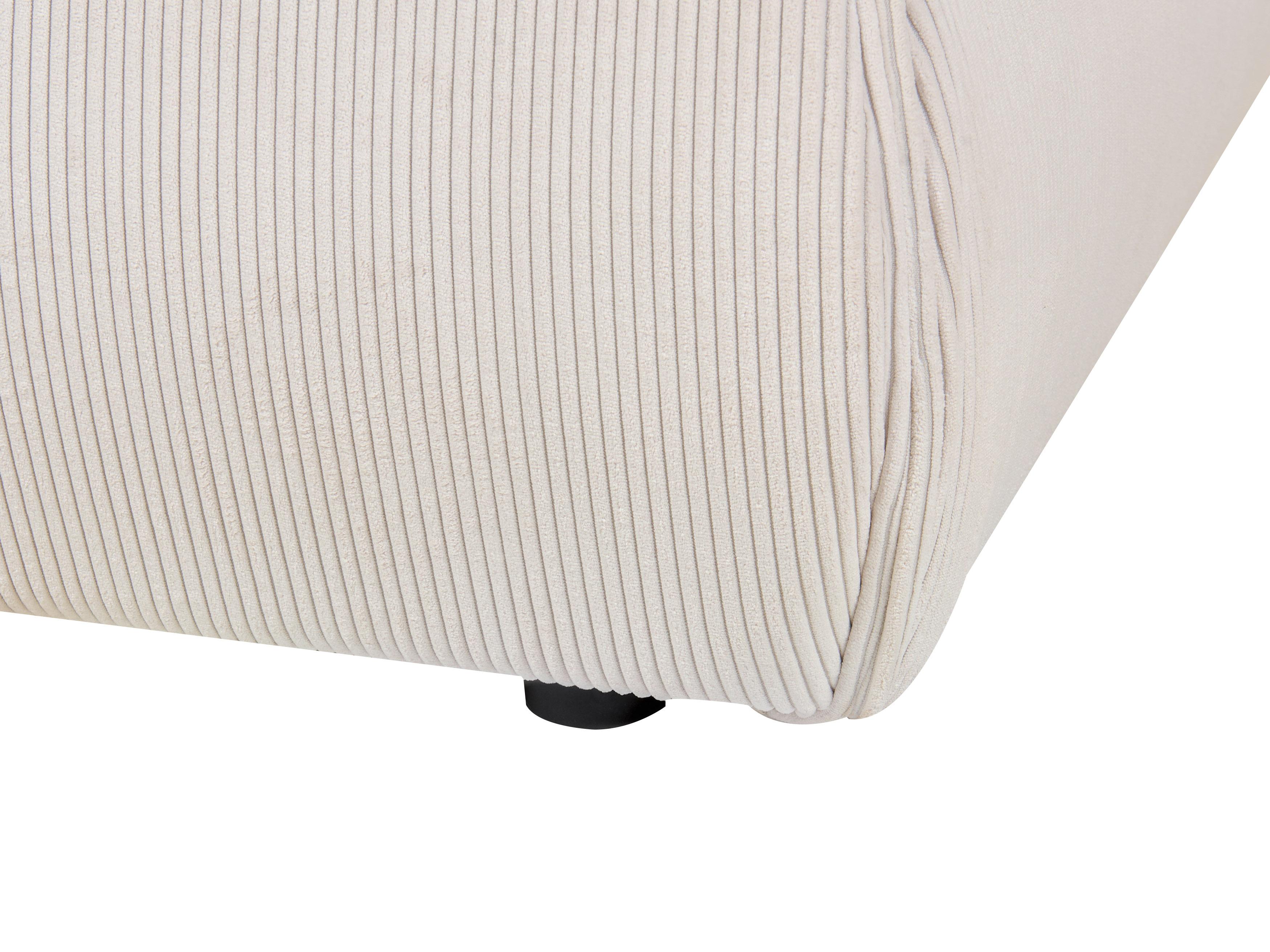 Bed Corduroy VINAY 180 x 200 cm Lichtbeige
