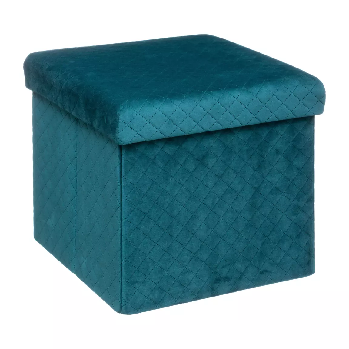 Pouf pliant Velours Jack Bleu