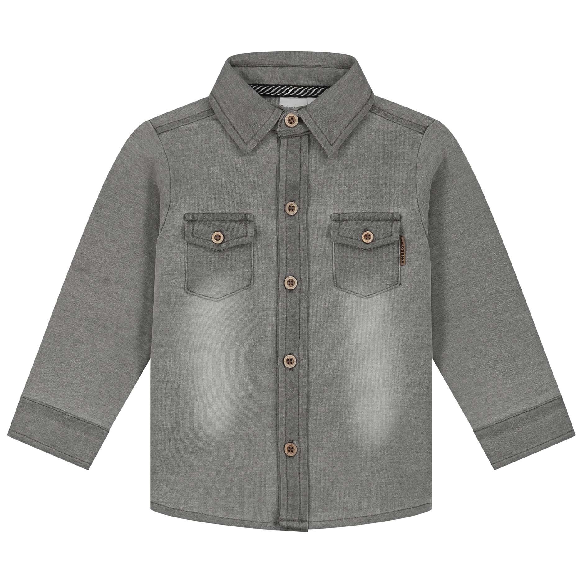 Prénatal baby blouse lange mouwen  grijs