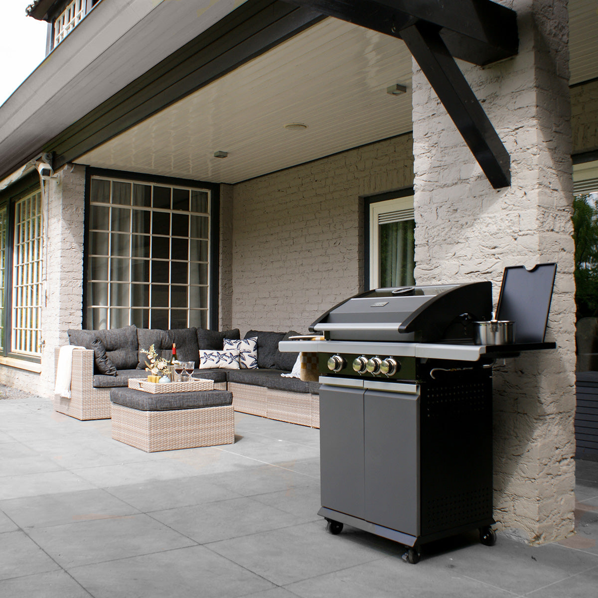 Patton Patio Pro Chef 3+1 Gasbarbecue - Frozen Grey