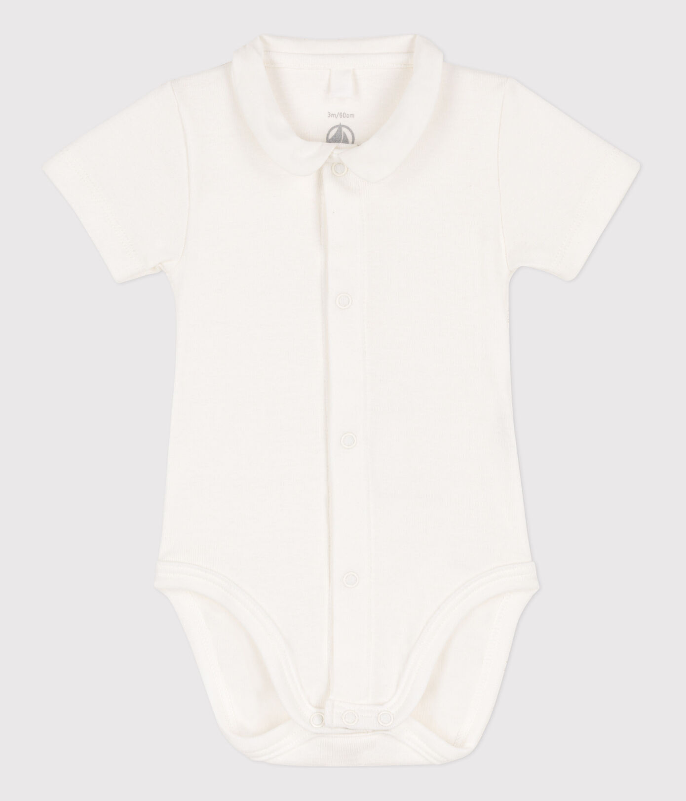 Body manches courtes à col en coton bébé