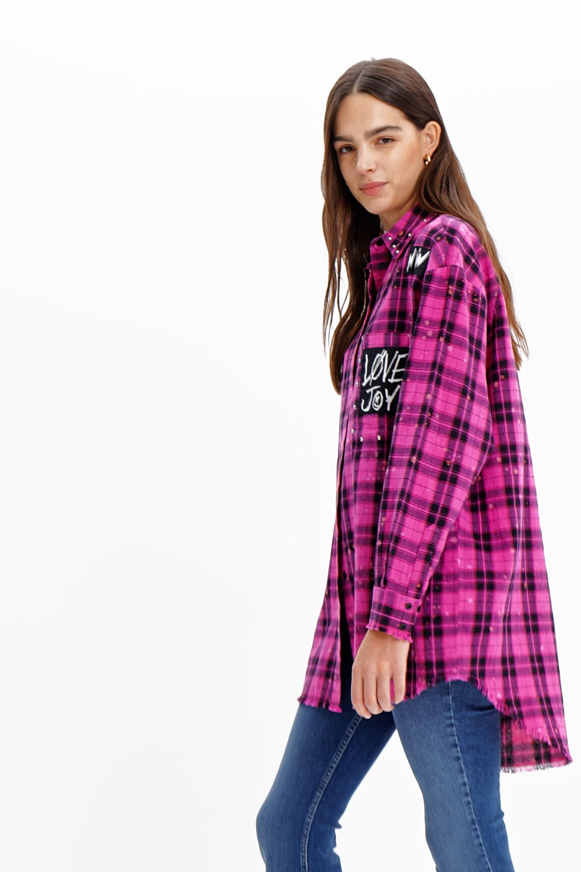 Chemise oversize carreaux