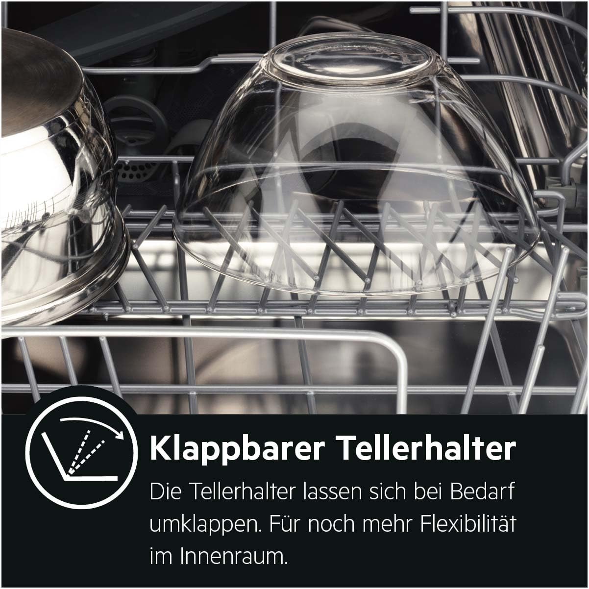 AEG Unterbau Geschirrspüler 60 cm, Spülmaschine Serie 5000: AirDry Kein Nachtrocknen, Energieklasse B, Besteckschublade, 44 dB, Wasserstopp, 14 MG, FUS7572APM