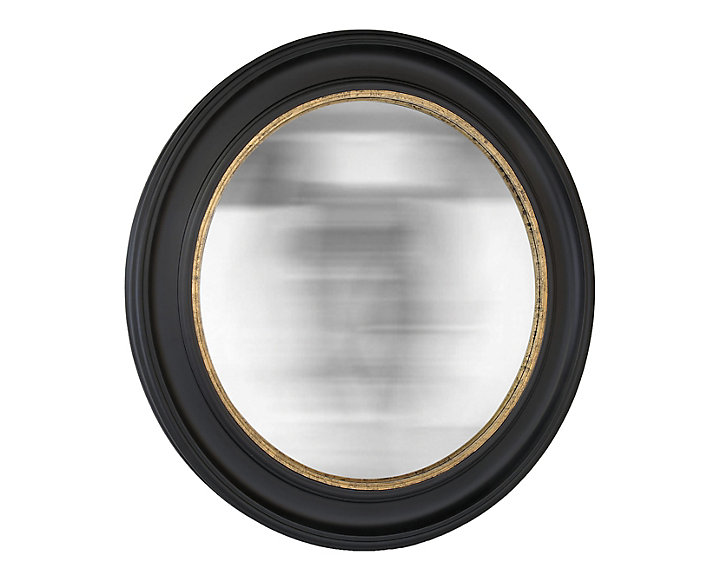 Miroir rond convexe style vintage effet mat noir ⌀100 x L.100 x H.100 x ep.5 cm