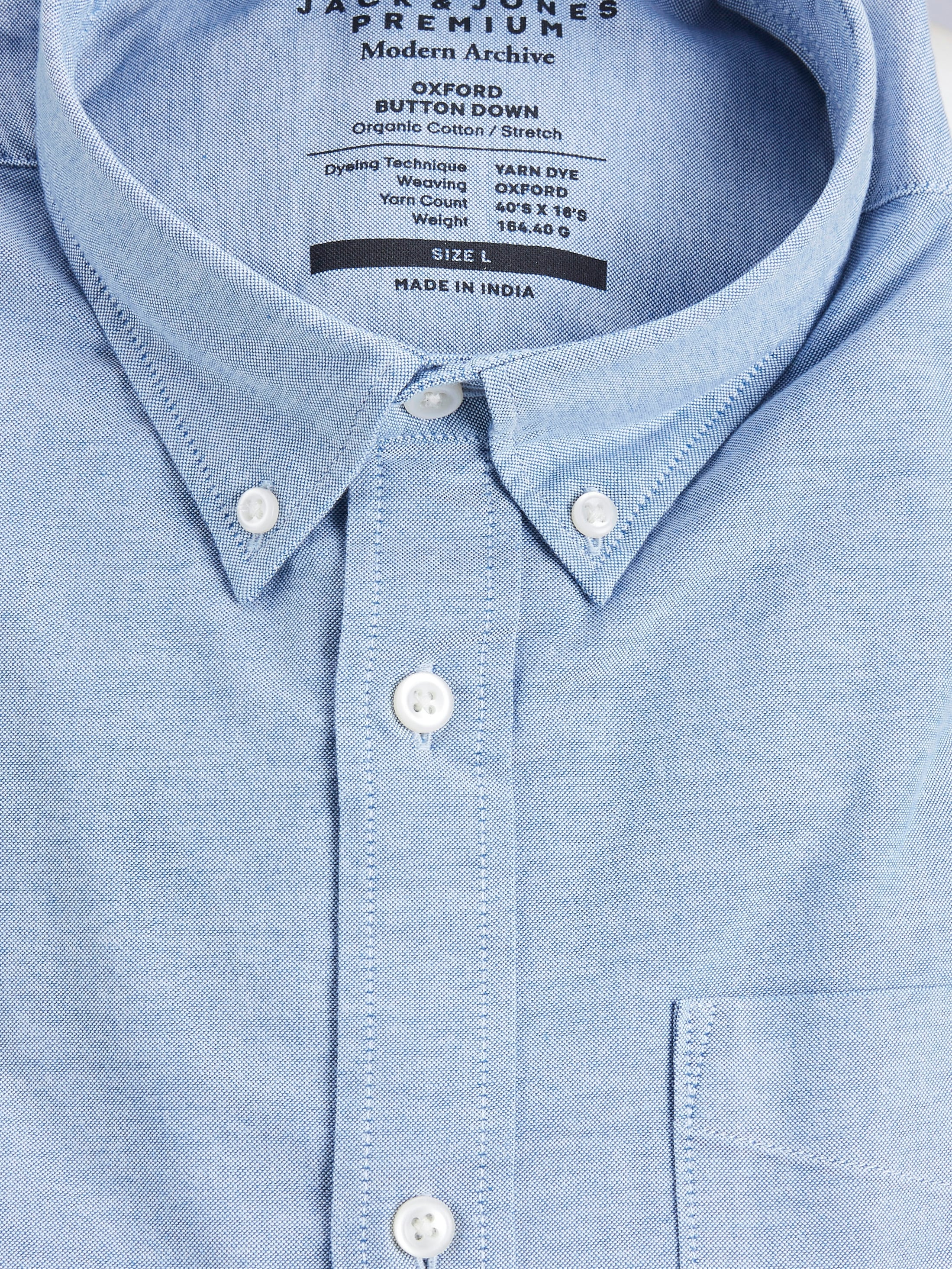 Jack & Jones Langarmhemd »BROOK OXFORD«, mit Button-Down Kragen