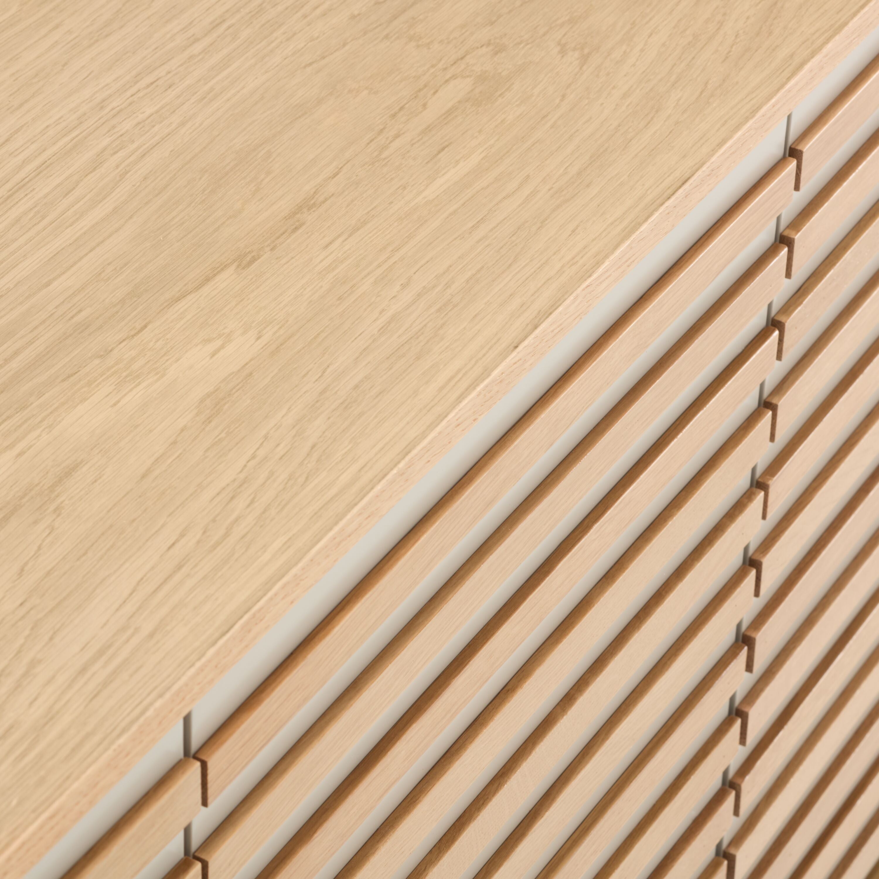 LINE Sideboard - Grau / Braun / B: 140.0 cm x T: 40.0 cm x H: 75.0 cm