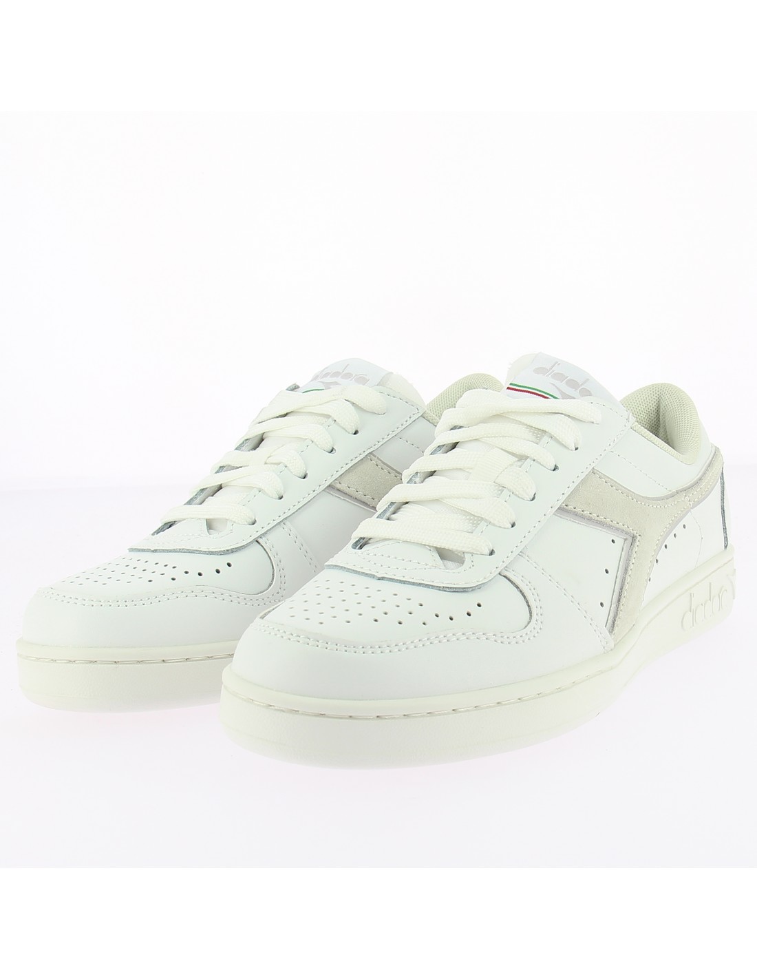 diadora Sneakers femme magic basket cuir blanc