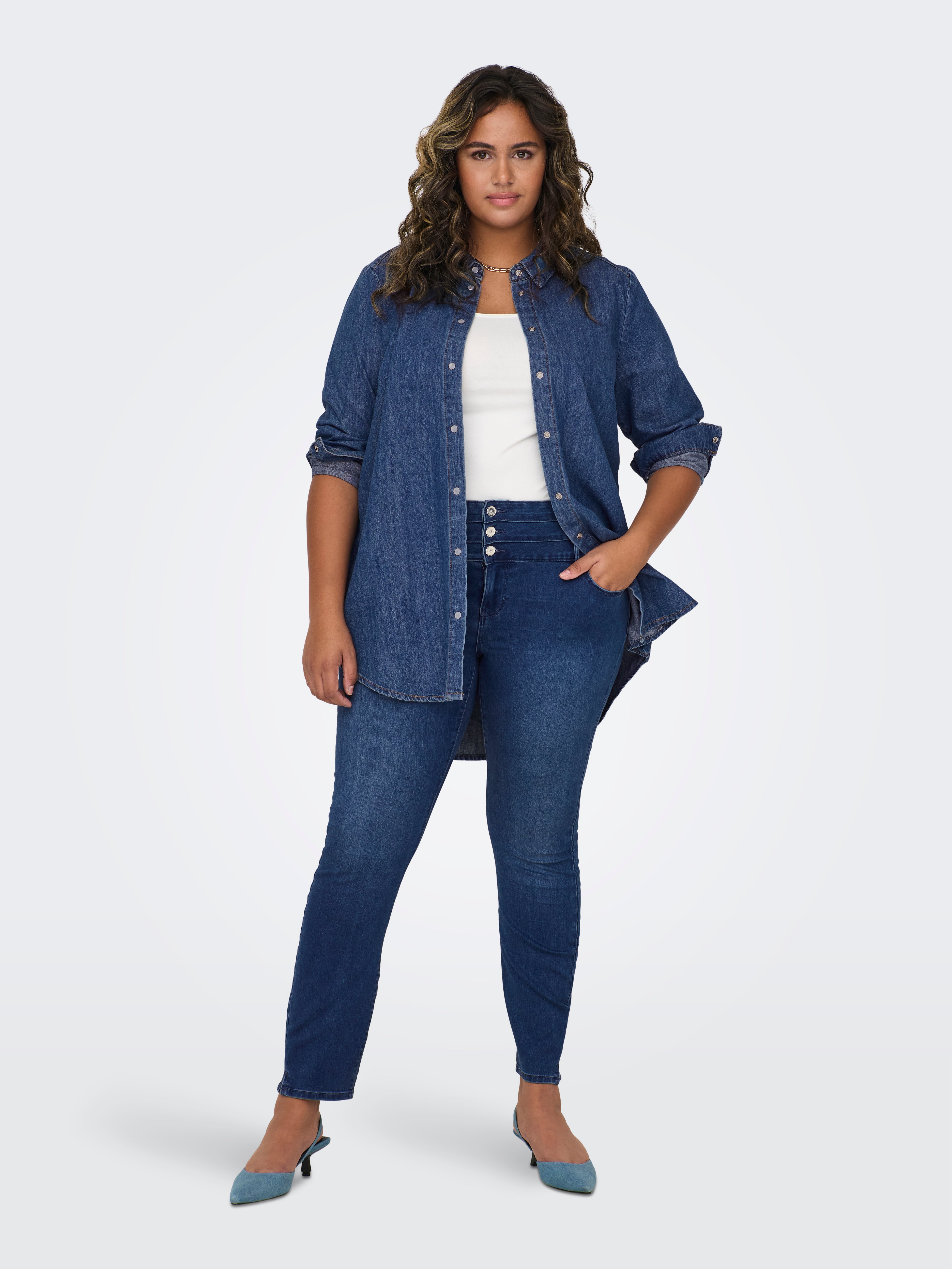 CARAUGUSTA Hohe Taille Skinny Fit Jeans Medium Blue Denim