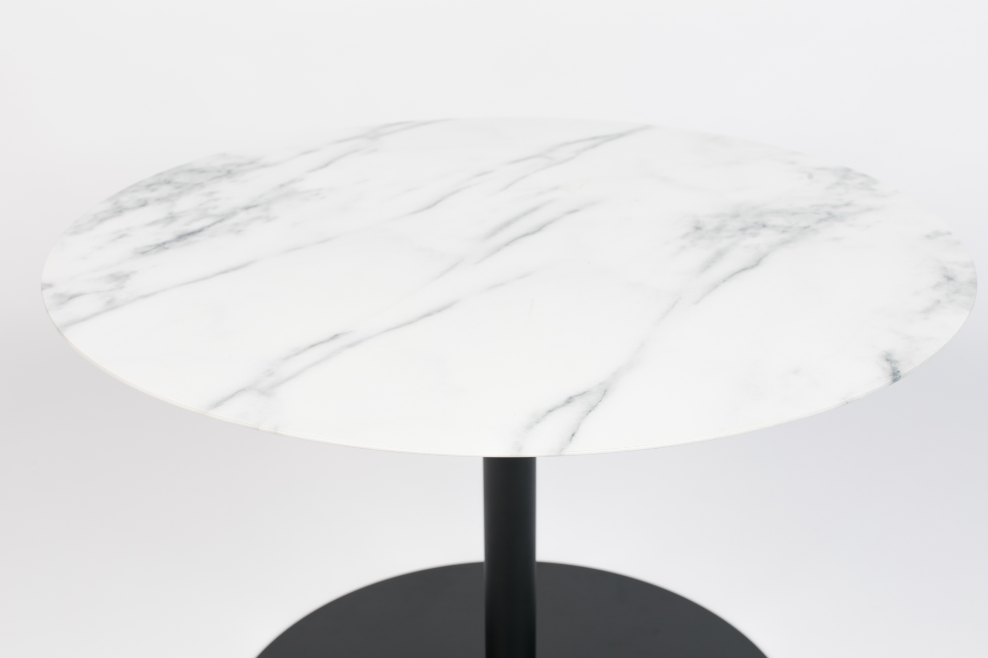 Bijzettafel Snow rond zwart S