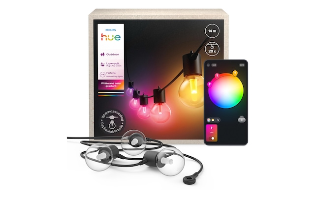Philips Hue LED-Lichterkette »Festavia Globe Outdoor 14 m CH«