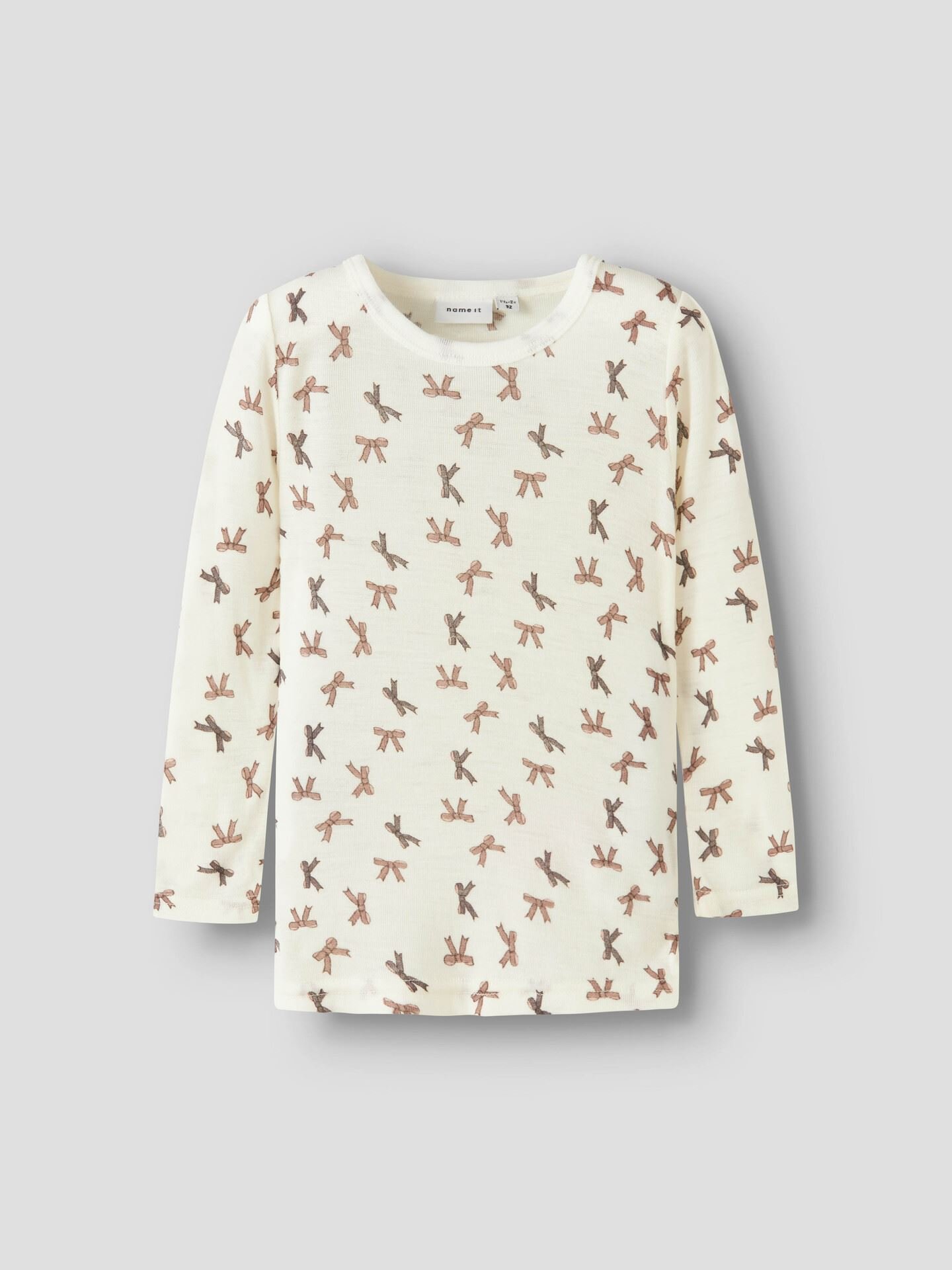 Wang Wool Rib Long Sleeve Top All Over Print