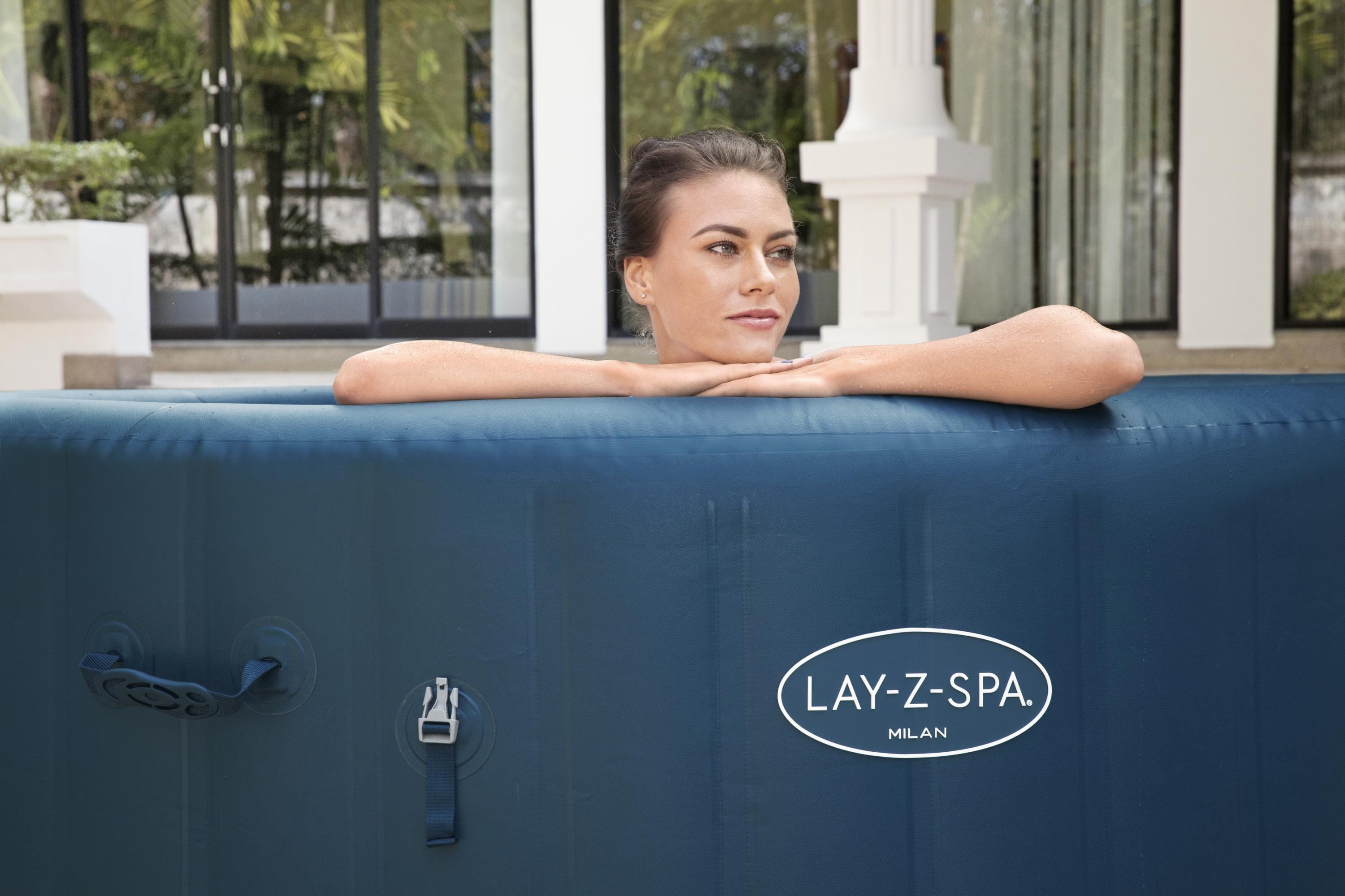Bestway® LAY-Z-SPA® WLAN-Whirlpool Milan AirJet Plus™ Ø 196 x 71 cm, rund