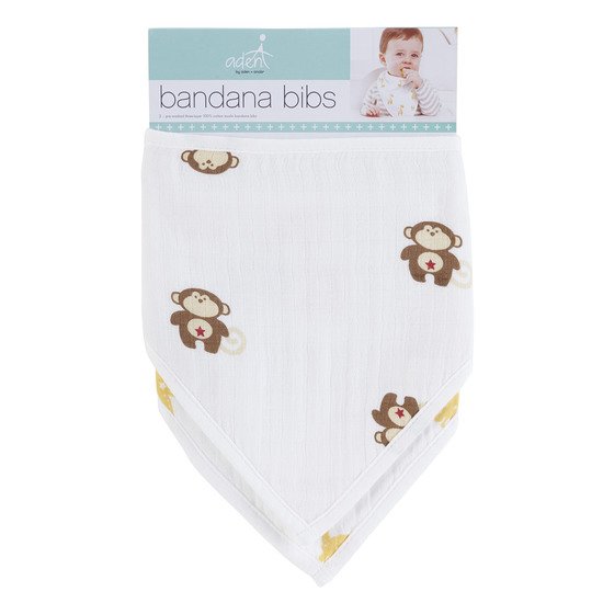 Lot de 2 bavoirs bandana   Natural History        de               aden + anais essentials