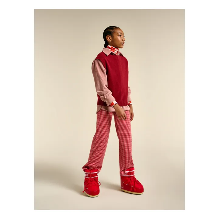 Bellerose Pantalon Fiona Vichy Flare | Rouge