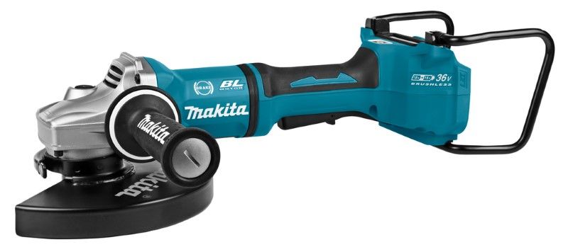 Makita DGA901ZKU1 2x18V Haakse slijper 230 mm met aws zender, in koffer, met veiligheidsschakelaar