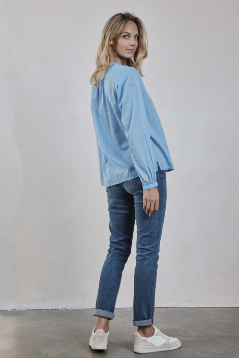 DIDI blauwe dames blouse