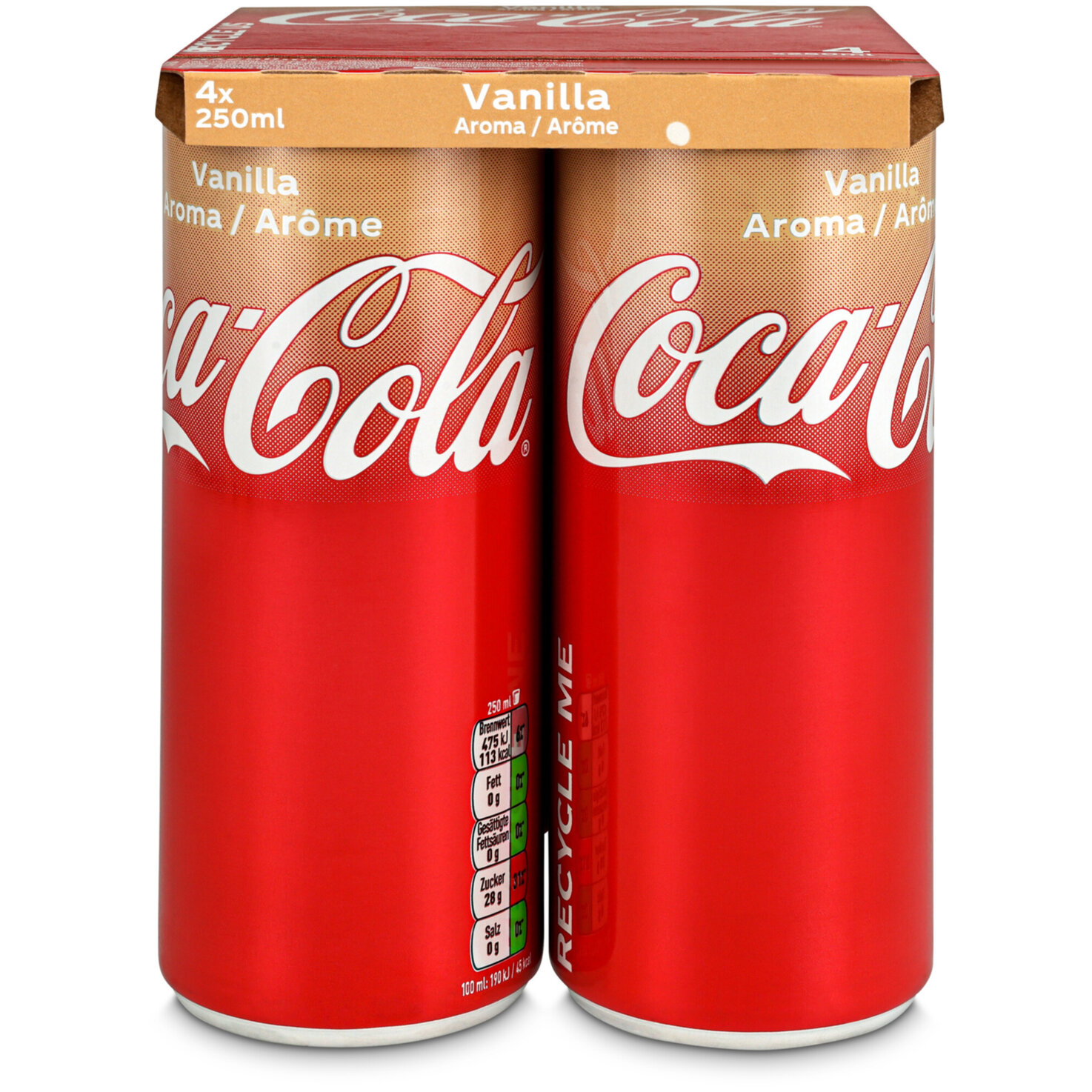 Coca Cola Vanilla 4x25cl -100cl