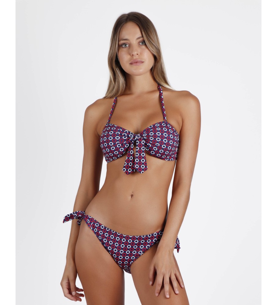 Admas Biquíni Bandeau Retro marinho