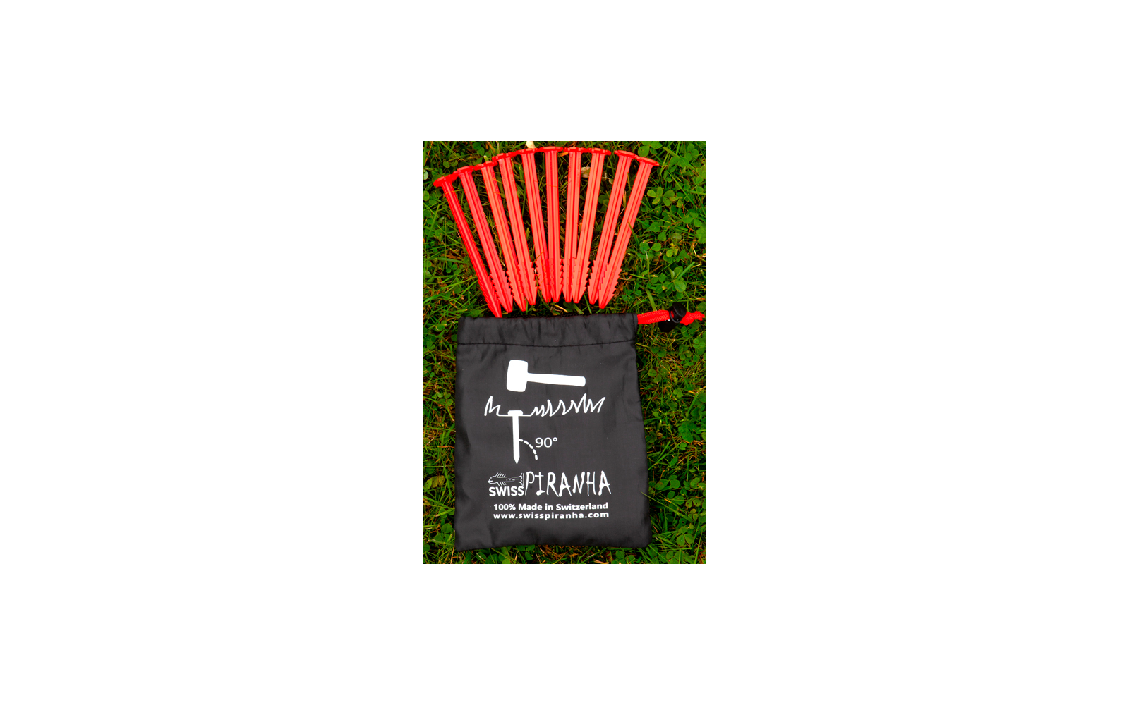 Swiss Piranha RT120 Zelthering rot 12 cm 10er Set