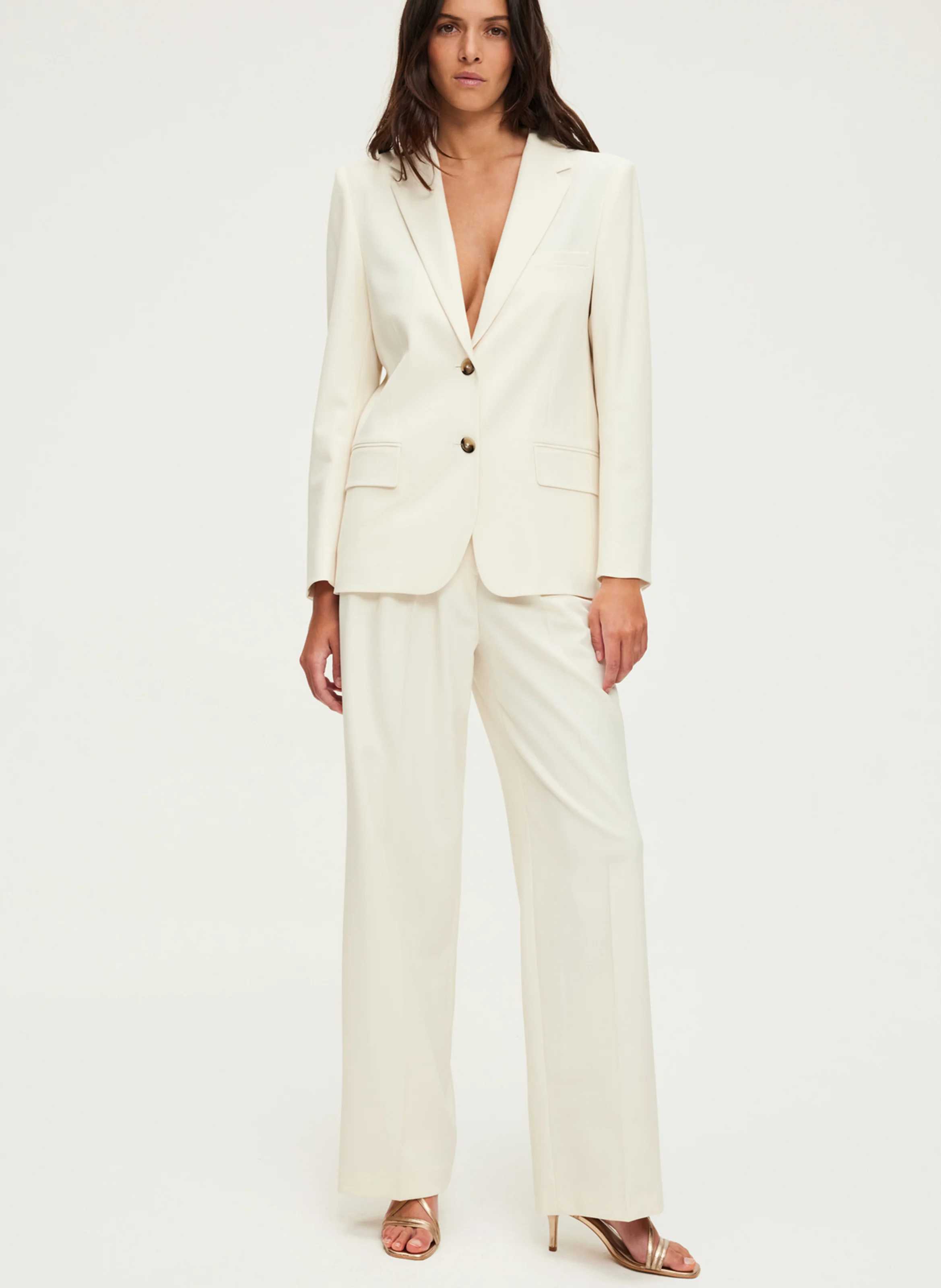 MADELEINE - Veste de tailleur droite| Beige