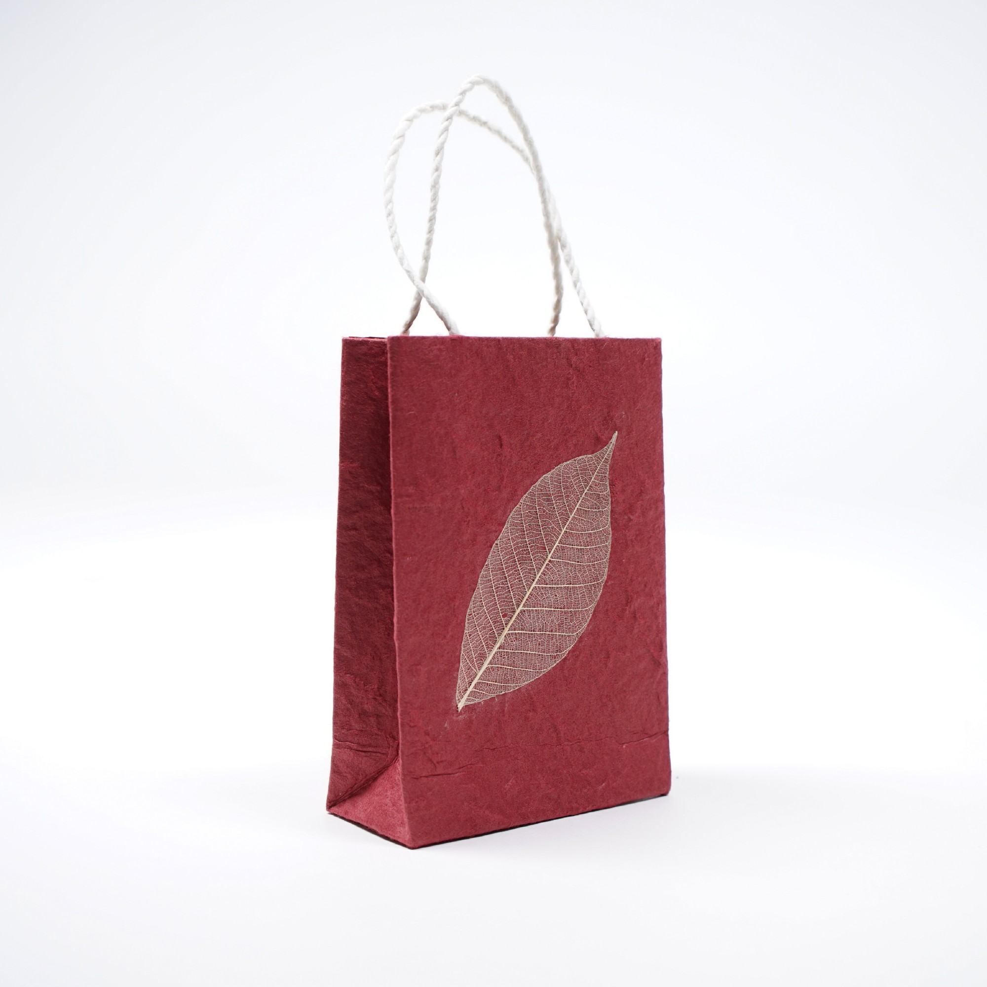 Tasche aus handgeschöpftem Papier, rot, L 11,5 cm, B 5 cm,  H 16 cm günstig bestellen