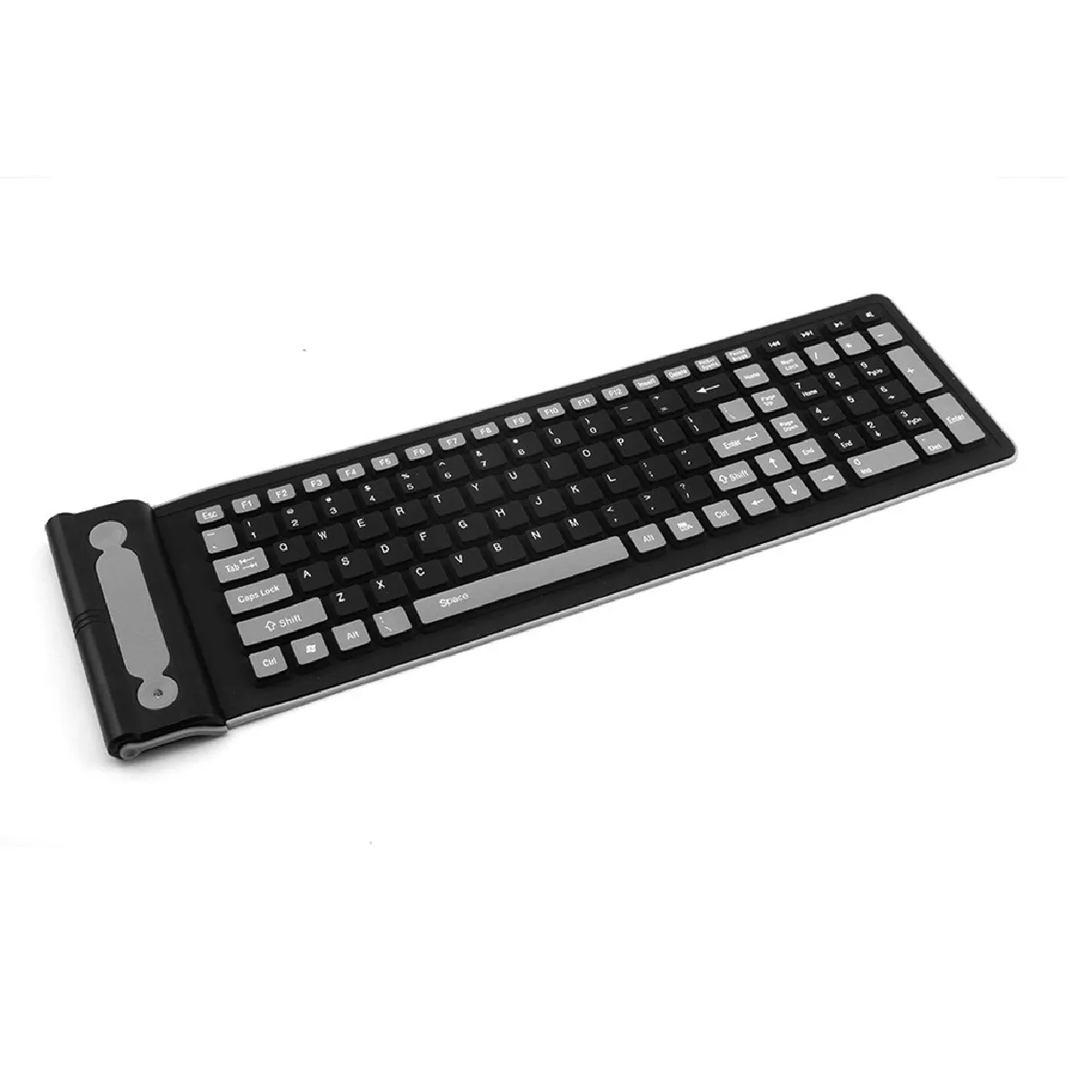 Clavier sans fil flexible en silicone